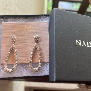 BRAND NEW IN BOX NADRI Silver Teardrop Earrings